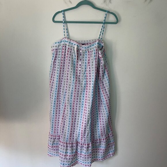 Modcloth Midi Dress Size Large White  A Weekenders Dream Embroidered Dots New - Picture 13 of 15